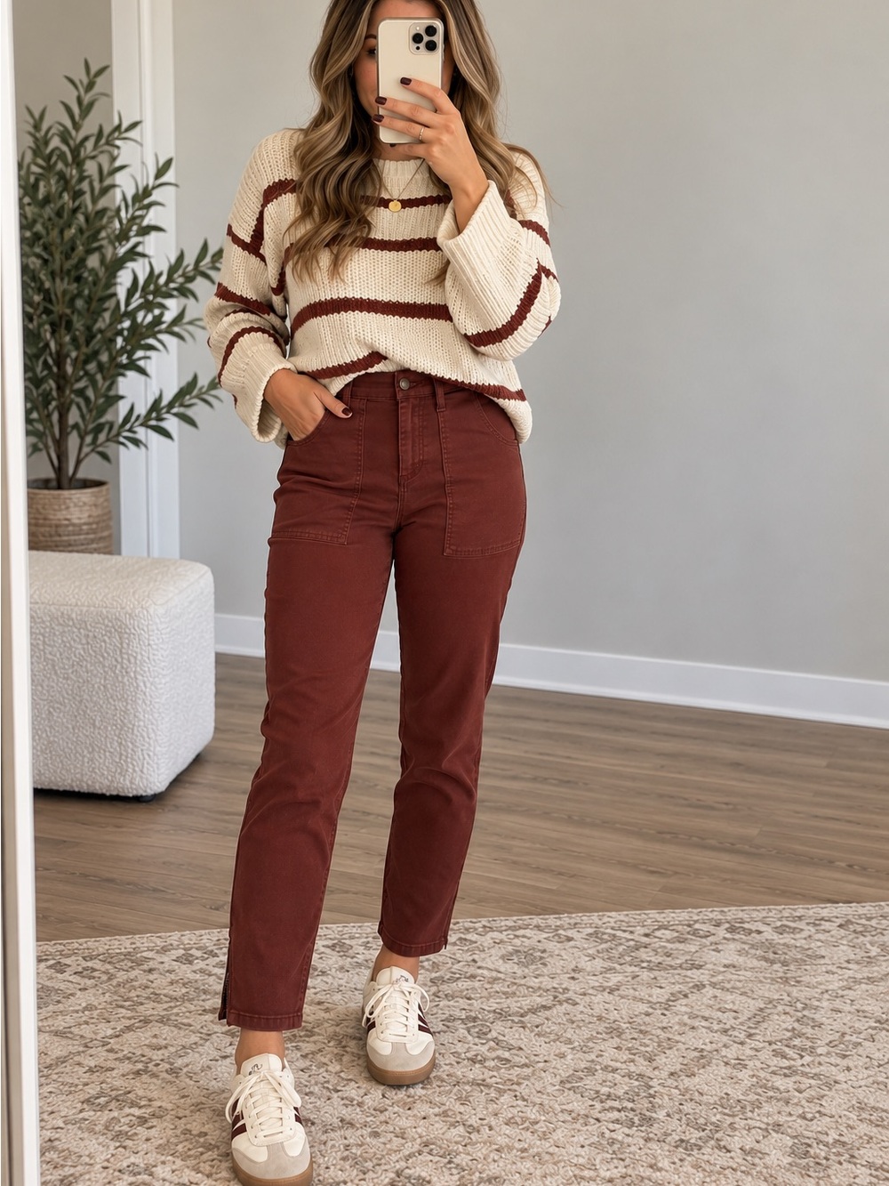 Sanctuary High-Rise Jeans in Rust